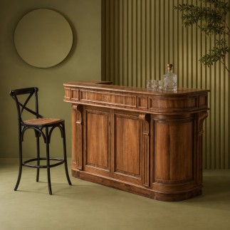 Comptoir en bois massif vieilli Estaminet
