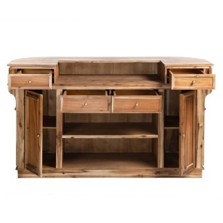 Comptoir en bois massif vieilli Estaminet