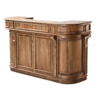 Comptoir en bois massif vieilli Estaminet