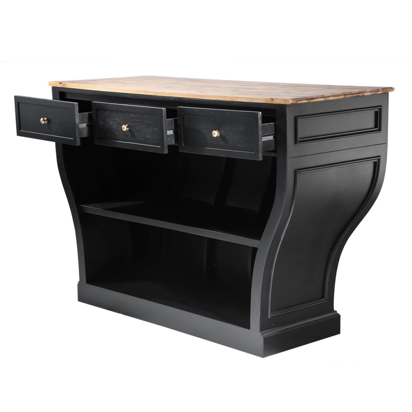 Comptoir arrondi Procope en acacia massif noir - Signature Comptoir arrondi Procope en acacia massif noir - Signature