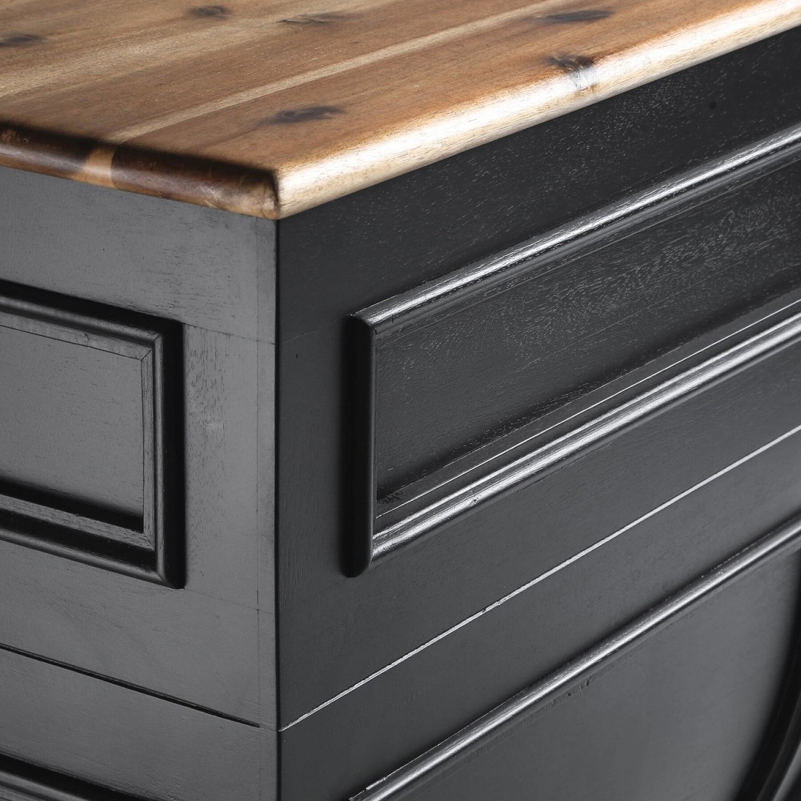 Comptoir arrondi Procope en acacia massif noir - Signature Comptoir arrondi Procope en acacia massif noir - Signature