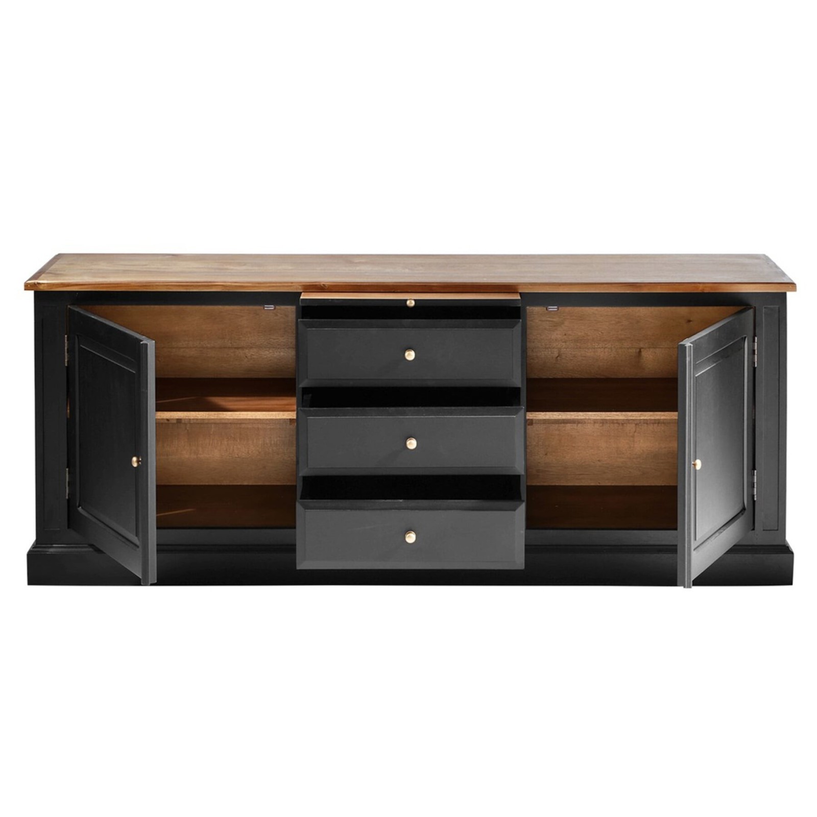 Buffet bois noir Fontainebleau en acacia massif - Signature Buffet bois noir Fontainebleau en acacia massif - Signature