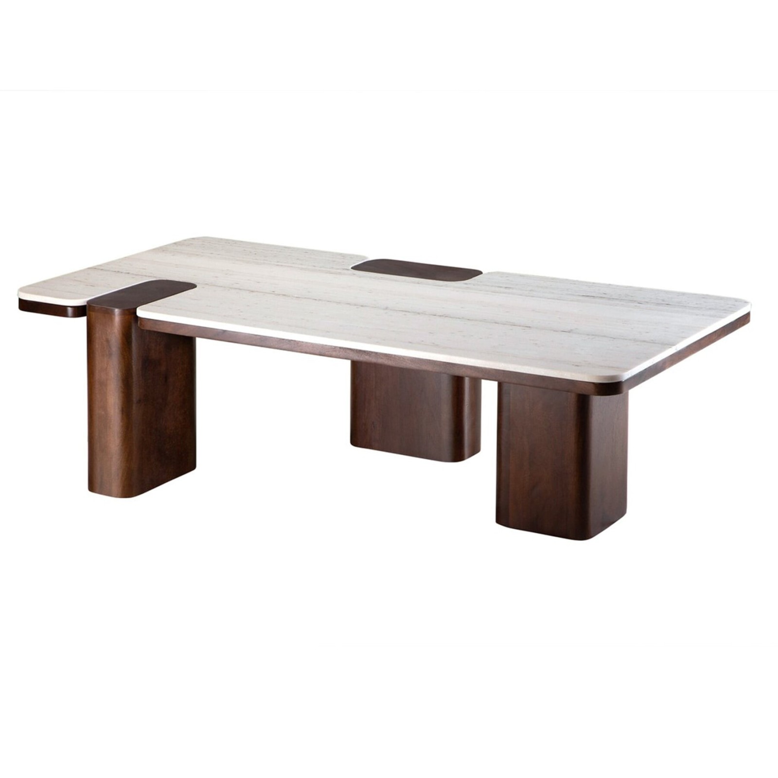 Table basse marbre et bois Puzzle | Signature Table basse marbre et bois Puzzle | Signature