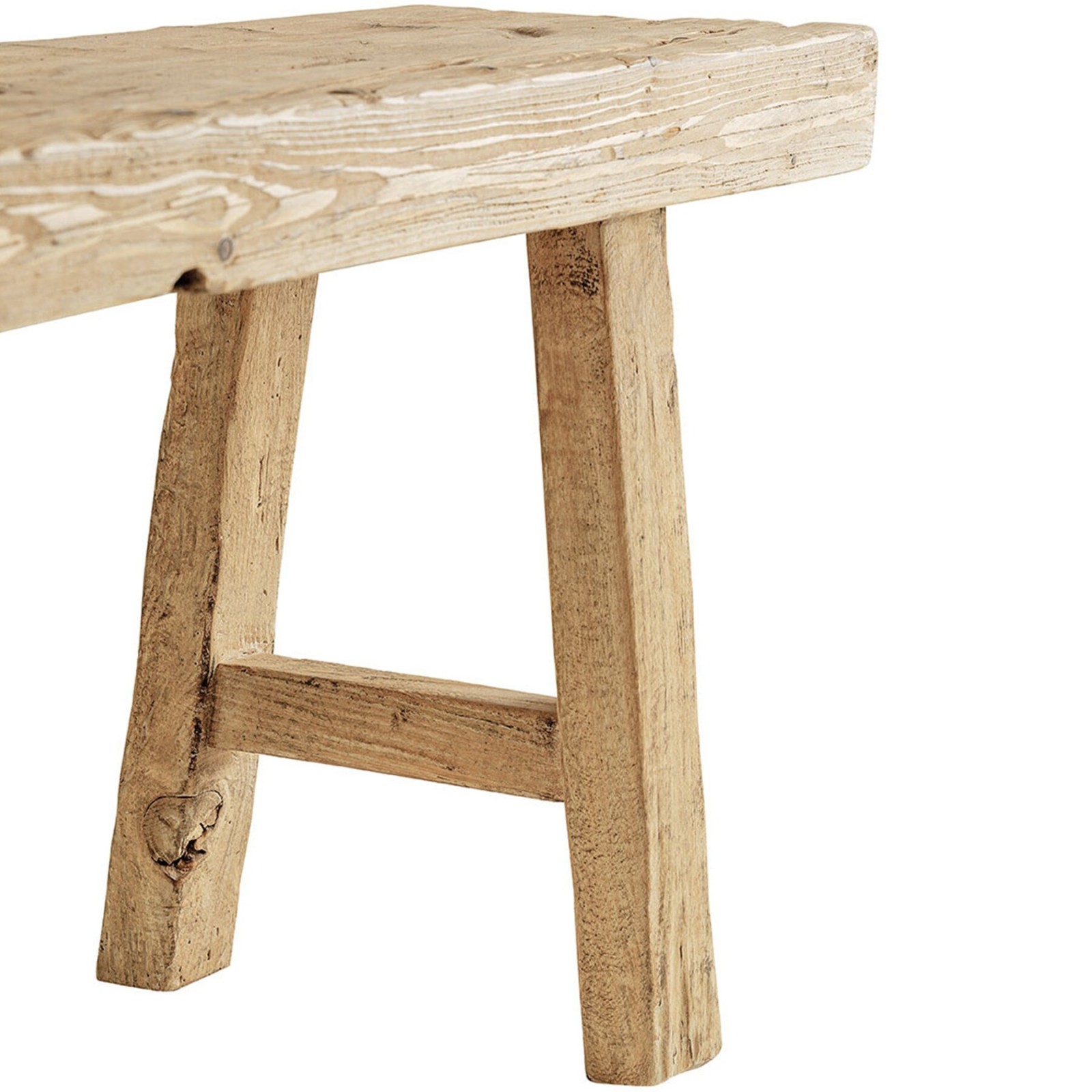 Banc Bao en orme recyclé | Blanc d’Ivoire Banc Bao en orme recyclé | Blanc d’Ivoire