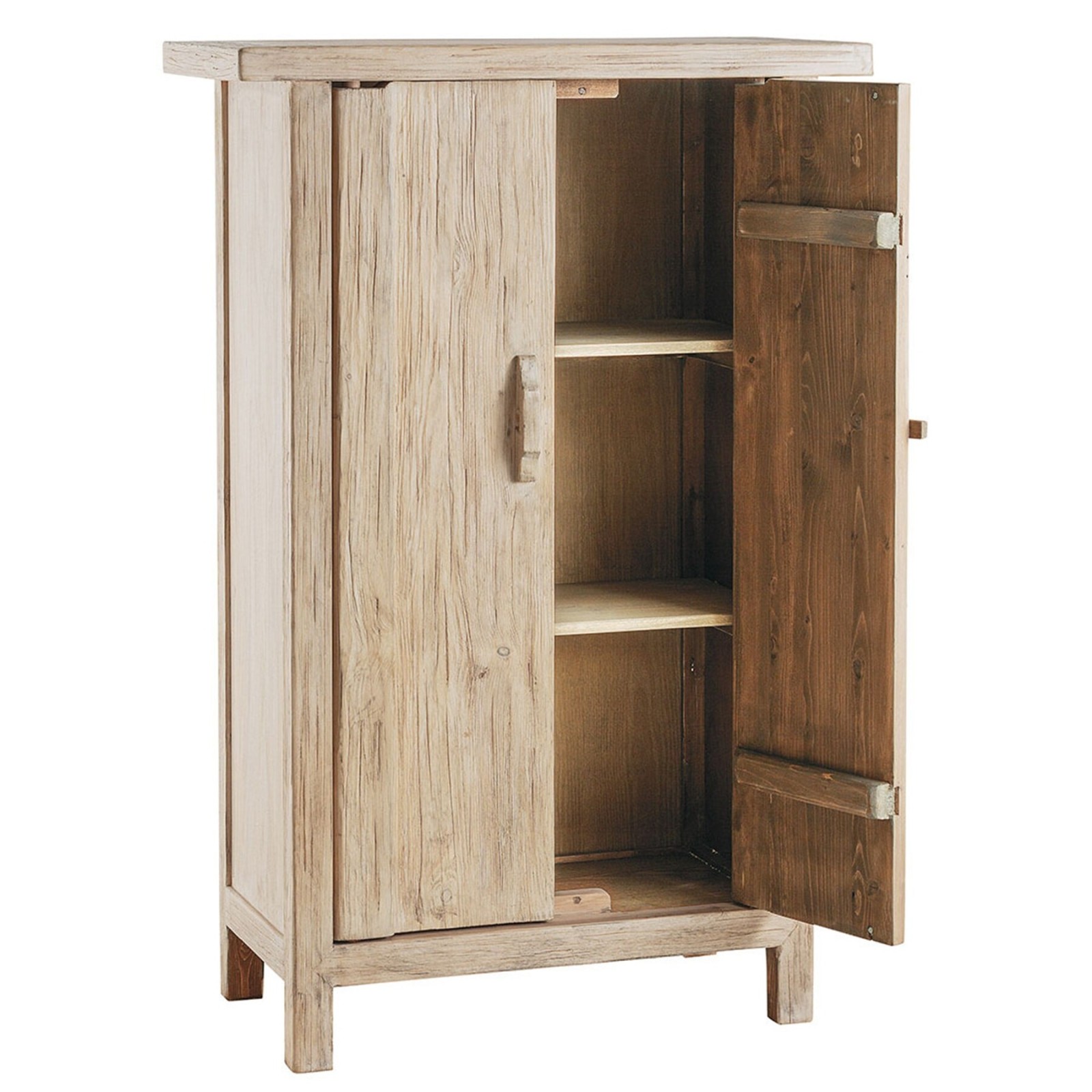 Buffet Bao en orme recyclé 4 portes | Blanc d’Ivoire Buffet Bao en orme recyclé 4 portes | Blanc d’Ivoire