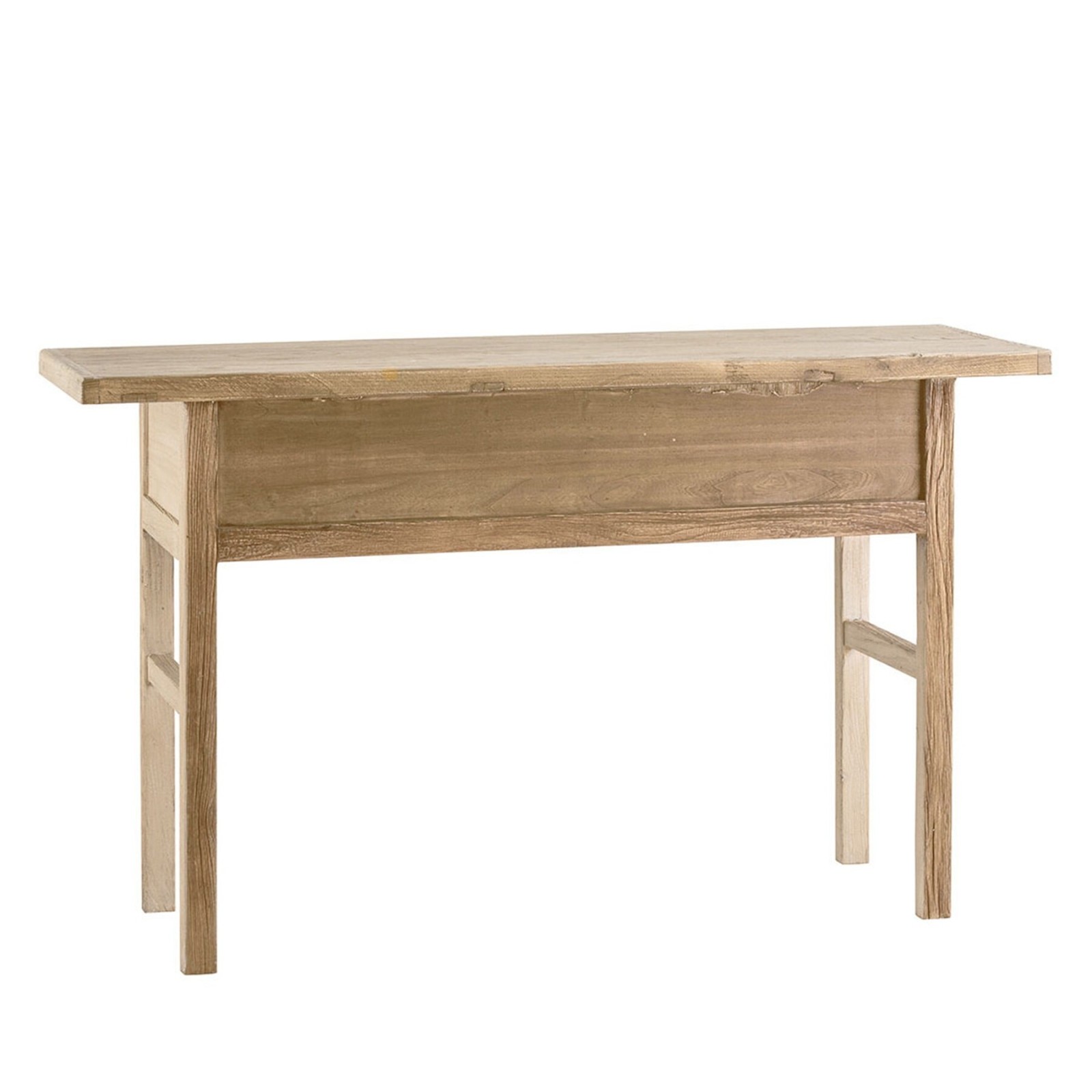 Console Bao en orme recyclé avec 2 tiroirs | Blanc d’Ivoire