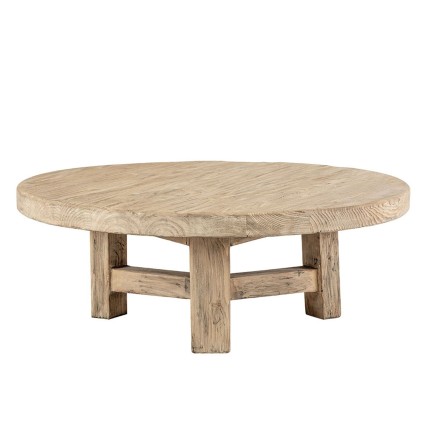 Table basse ronde orme recyclé Bao