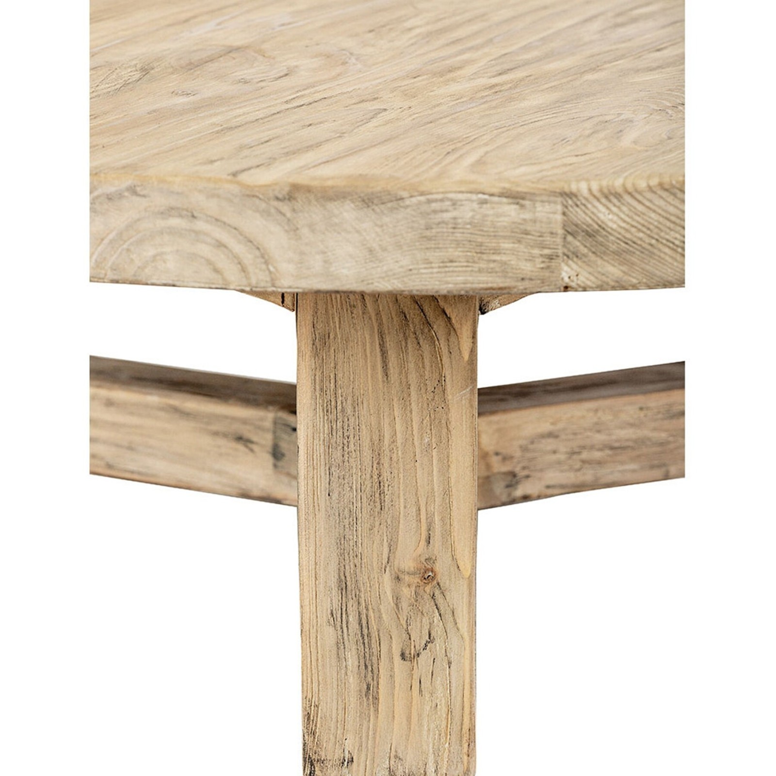 Table basse Bao en orme recyclé | Blanc d’Ivoire