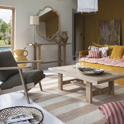 Table basse Marcelle en chêne clair 140 cm | Blanc d’ivoire