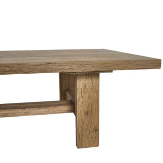 Table basse rectangulaire en chêne recyclé Marcelle