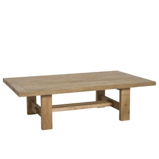 Table basse rectangulaire en chêne recyclé Marcelle