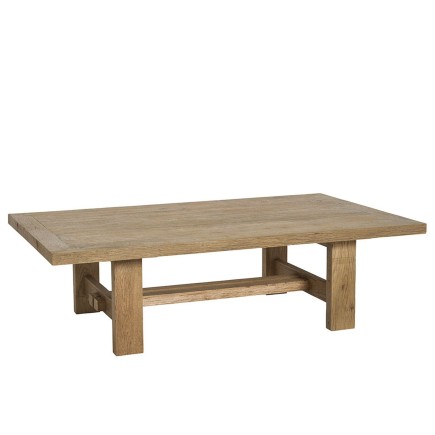 Table basse rectangulaire en chêne recyclé Marcelle