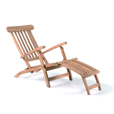 Chaise longue pliante en teck massif, Belfast