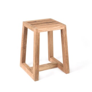 Tabouret en teck recyclé Hermosa