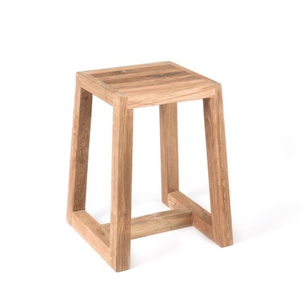 Tabouret en teck recyclé Hermosa