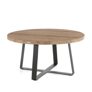 Table de jardin ronde en teck massif, Margarite