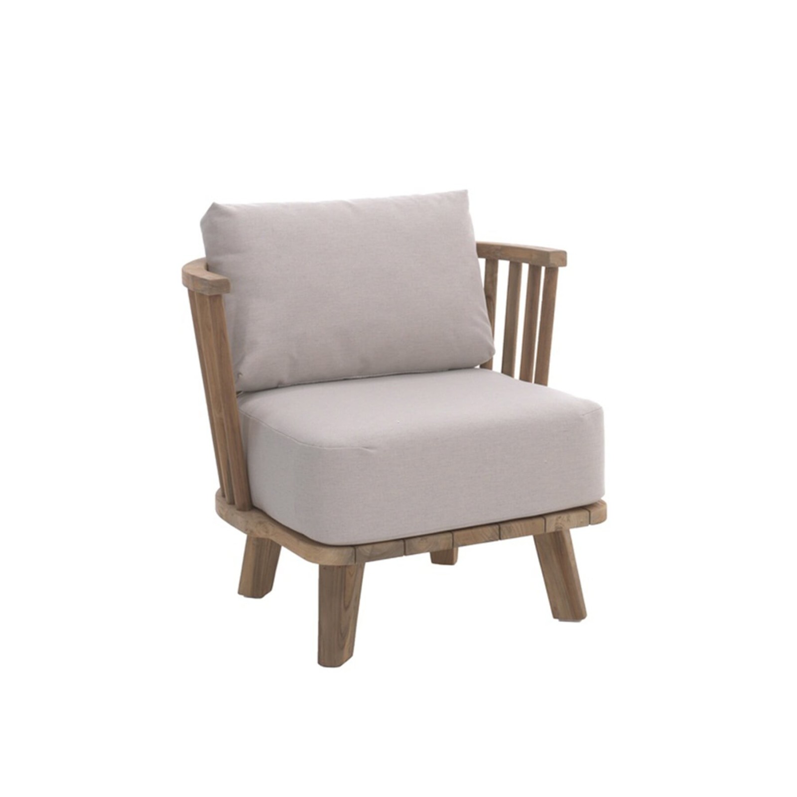 Fauteuil en teck recyclé, avec coussins en tissu Sunbrella Casablanca Fauteuil en teck recyclé, avec coussins en tissu Sunbrella Casablanca