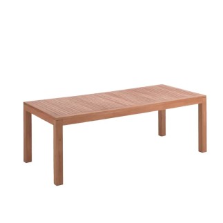Table de jardin carrée en teck massif 80 cm, Norwich