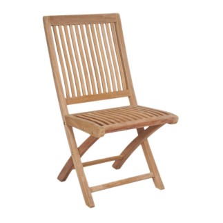 Chaise pliante large en teck massif, York