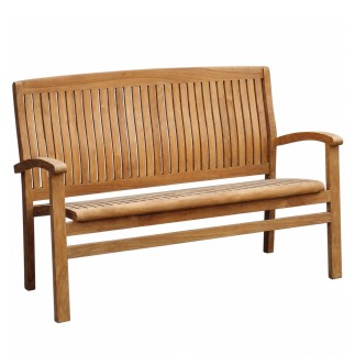 Banc de jardin en teck avec accoudoirs, York