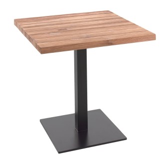 Table de bar carrée en teck 80x80 cm, Lucie