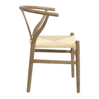 Chaise repas frêne et corde tressée Njord