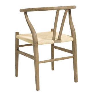 Chaise repas frêne et corde tressée Njord
