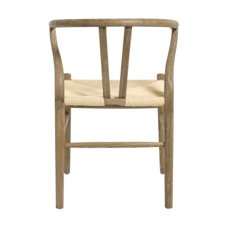 Chaise repas frêne et corde tressée Njord