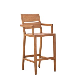 Fauteuil de bar en teck