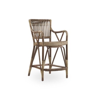 Chaise de bar en rotin naturel, Blues