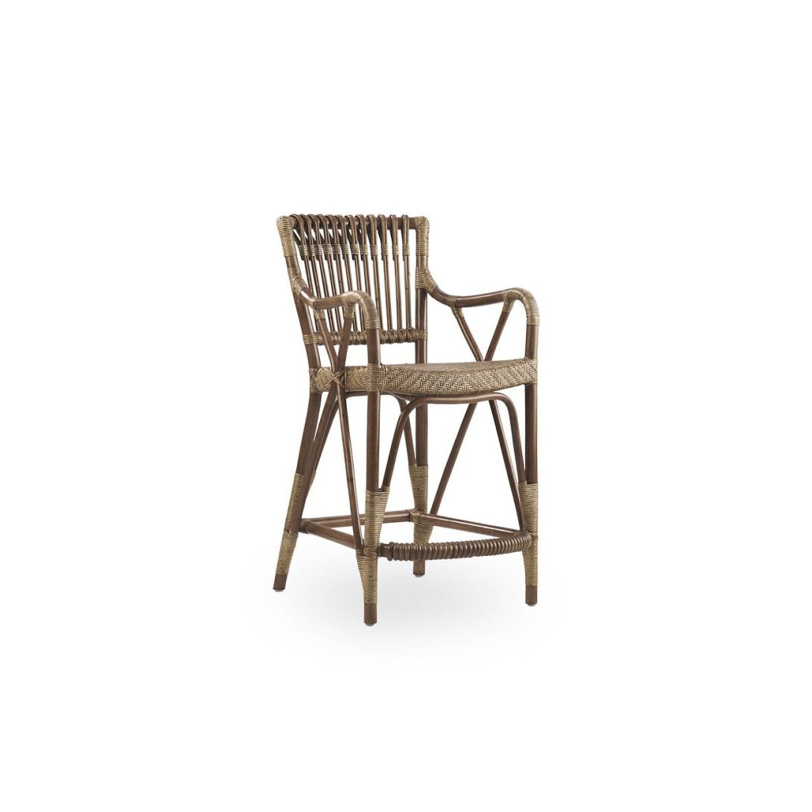 Chaise de bar en rotin naturel, Blues