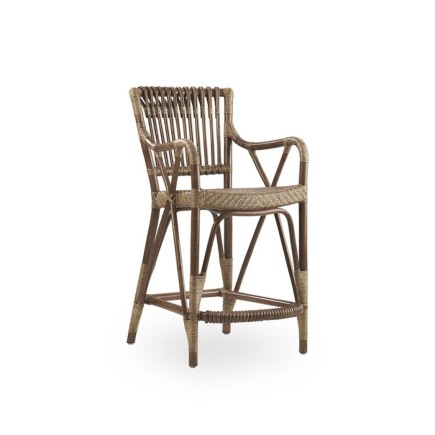 Chaise de bar en rotin naturel, Blues