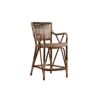 Chaise de bar en rotin naturel, Blues