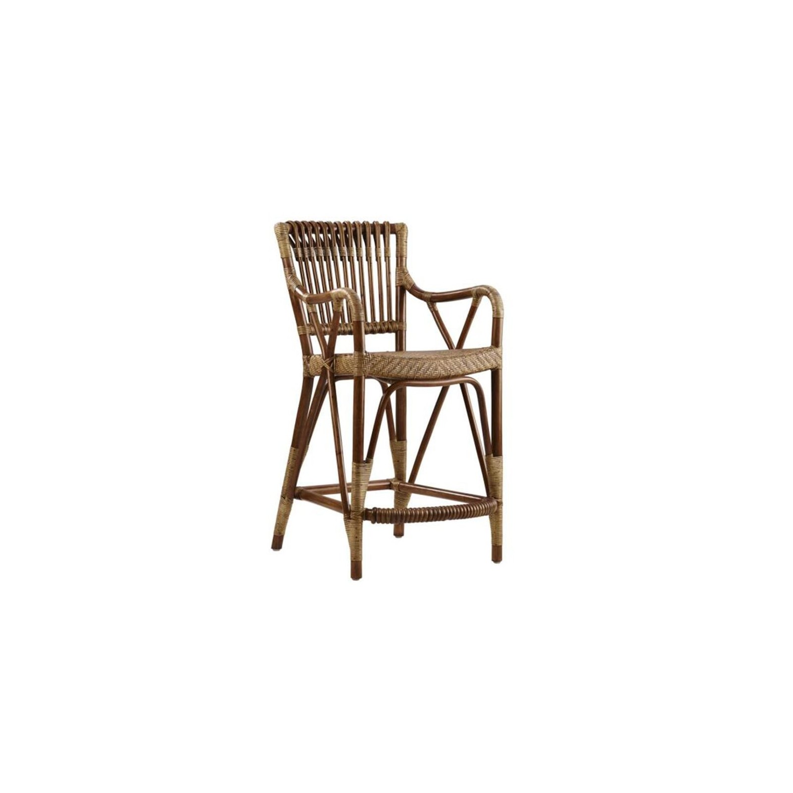 Chaise de bar en rotin naturel, Blues