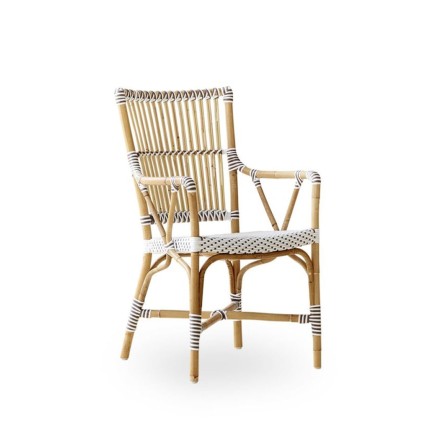 Fauteuil repas en rotin, Monique