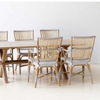 Fauteuil repas en rotin, Monique