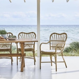 Fauteuil de jardin en alu-rotin, Margret de Sika Design
