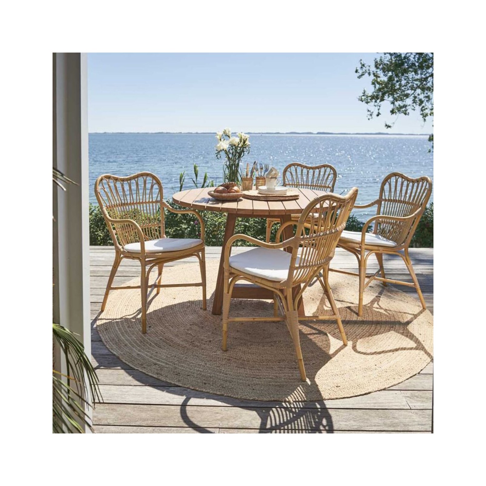 Fauteuil de jardin en alu-rotin, Margret de Sika Design