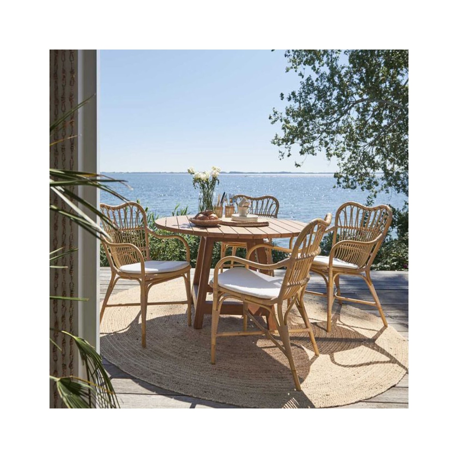 Fauteuil de jardin en alu-rotin, Margret de Sika Design
