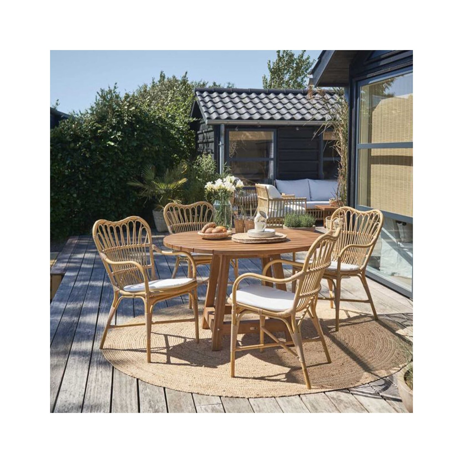 Fauteuil de jardin en alu-rotin, Margret de Sika Design