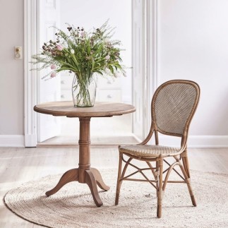 Chaise en rotin naturel type médaillon, Rossini