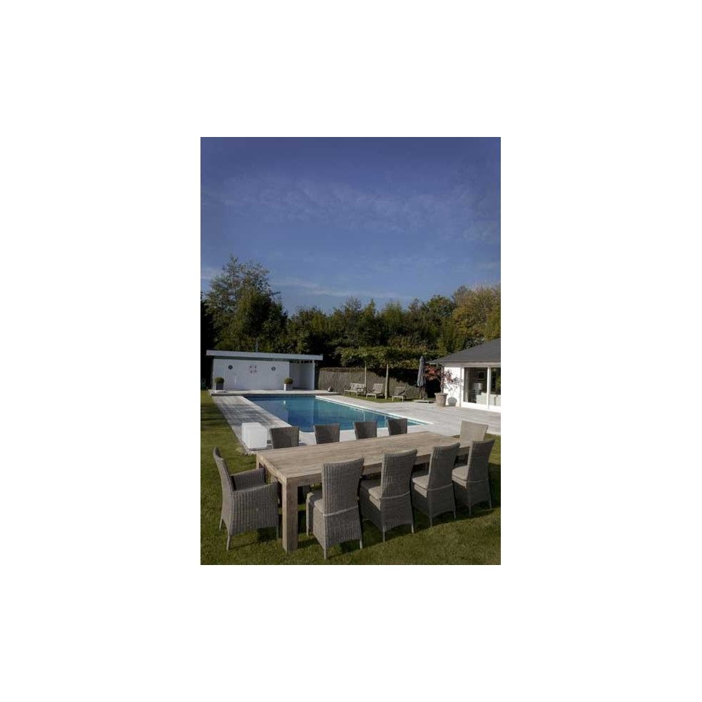 Table rectangulaire en vieux Teck massif