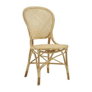Chaise en rotin naturel type médaillon, Rossini