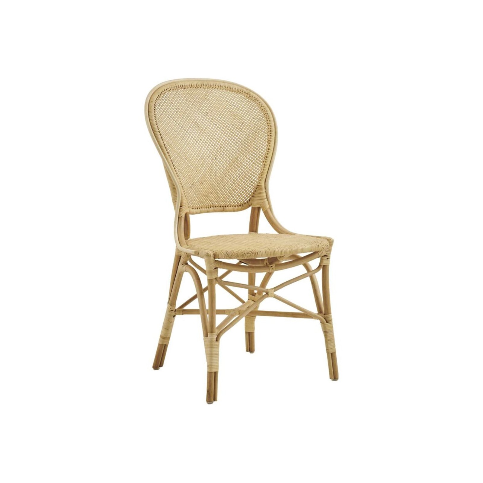 Chaise en rotin naturel type médaillon, Rossini