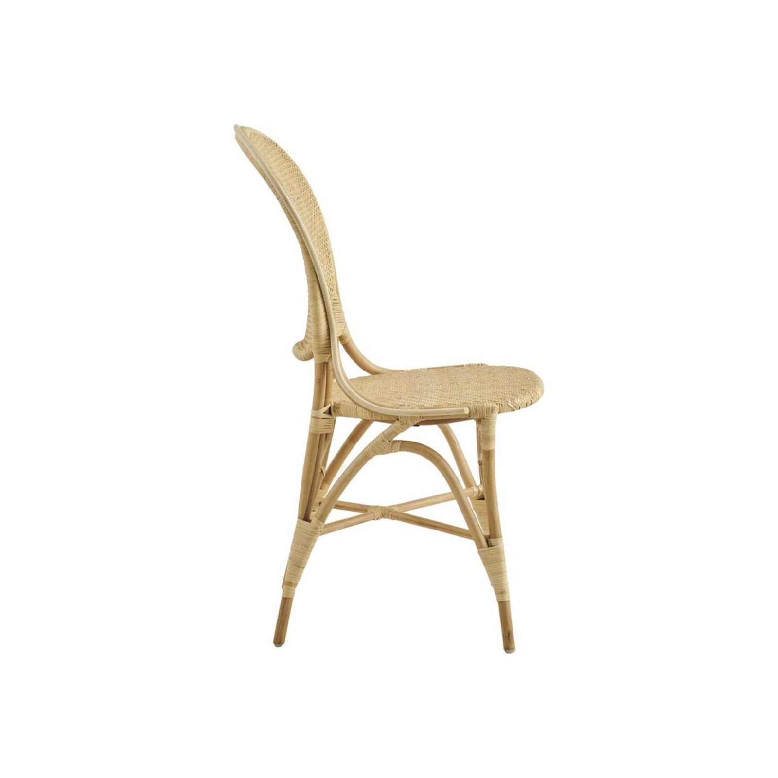 Chaise en rotin naturel type médaillon, Rossini