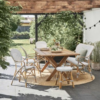 Table basse de jardin en teck massif 140 cm Julian