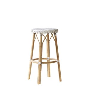 Tabouret de bar 78 cm en rotin naturel et résine tressée Simone
