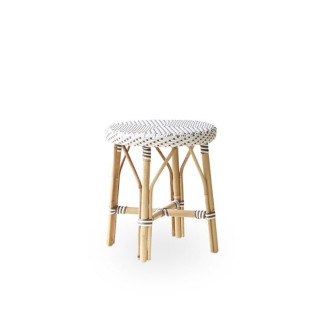 Tabouret en rotin naturel et résine tressée Simone