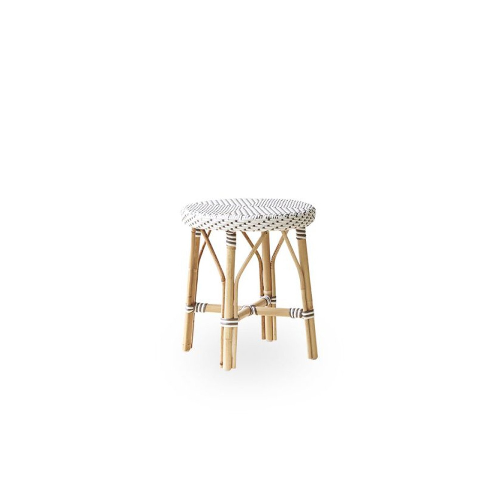 Tabouret en rotin naturel et résine tressée Simone Tabouret en rotin naturel et résine tressée Simone
