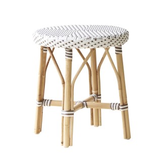 Tabouret en rotin naturel et résine tressée Simone